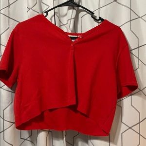 red crop top
